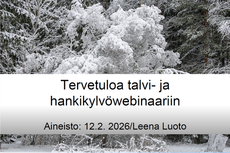 Talvi- ja hankikylvö webinaari