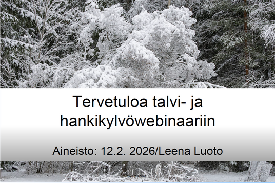 Talvi- ja hankikylvö webinaari