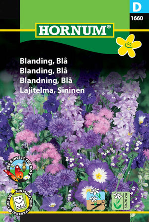 1 pss Sininen kesäkukkalajitelma