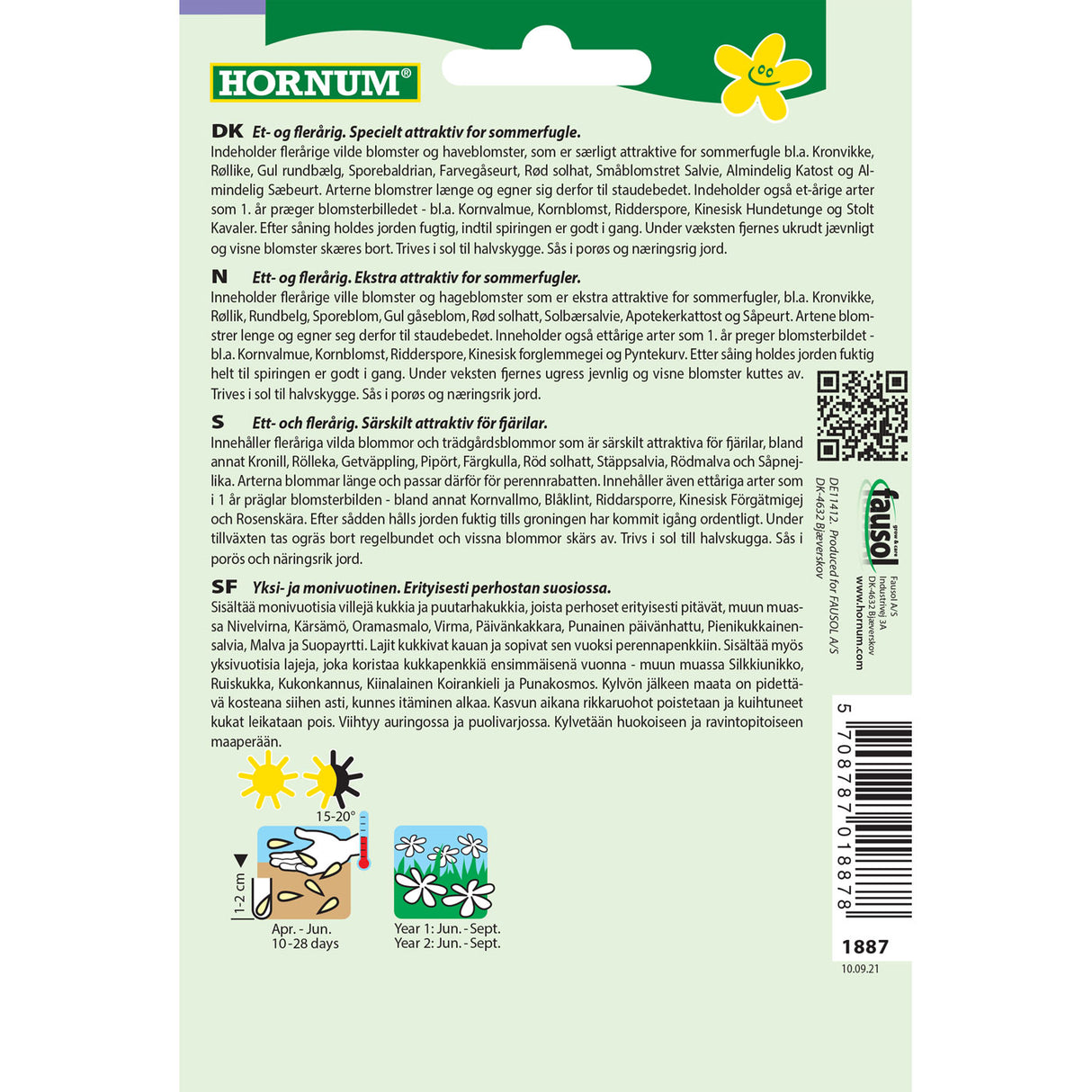 1 pss Perhosniitty, lajitelma