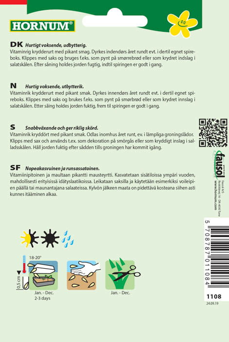 1 pss Vihanneskrassi Einfache grüne