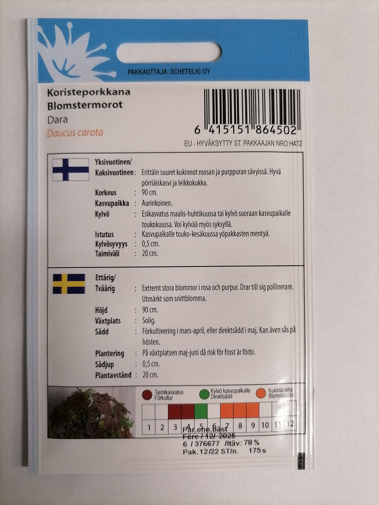 1 pss Koristeporkkana Dara