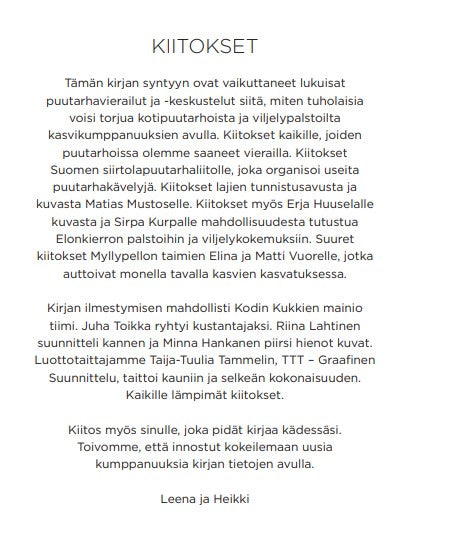 Kasvikumppanit-kirja