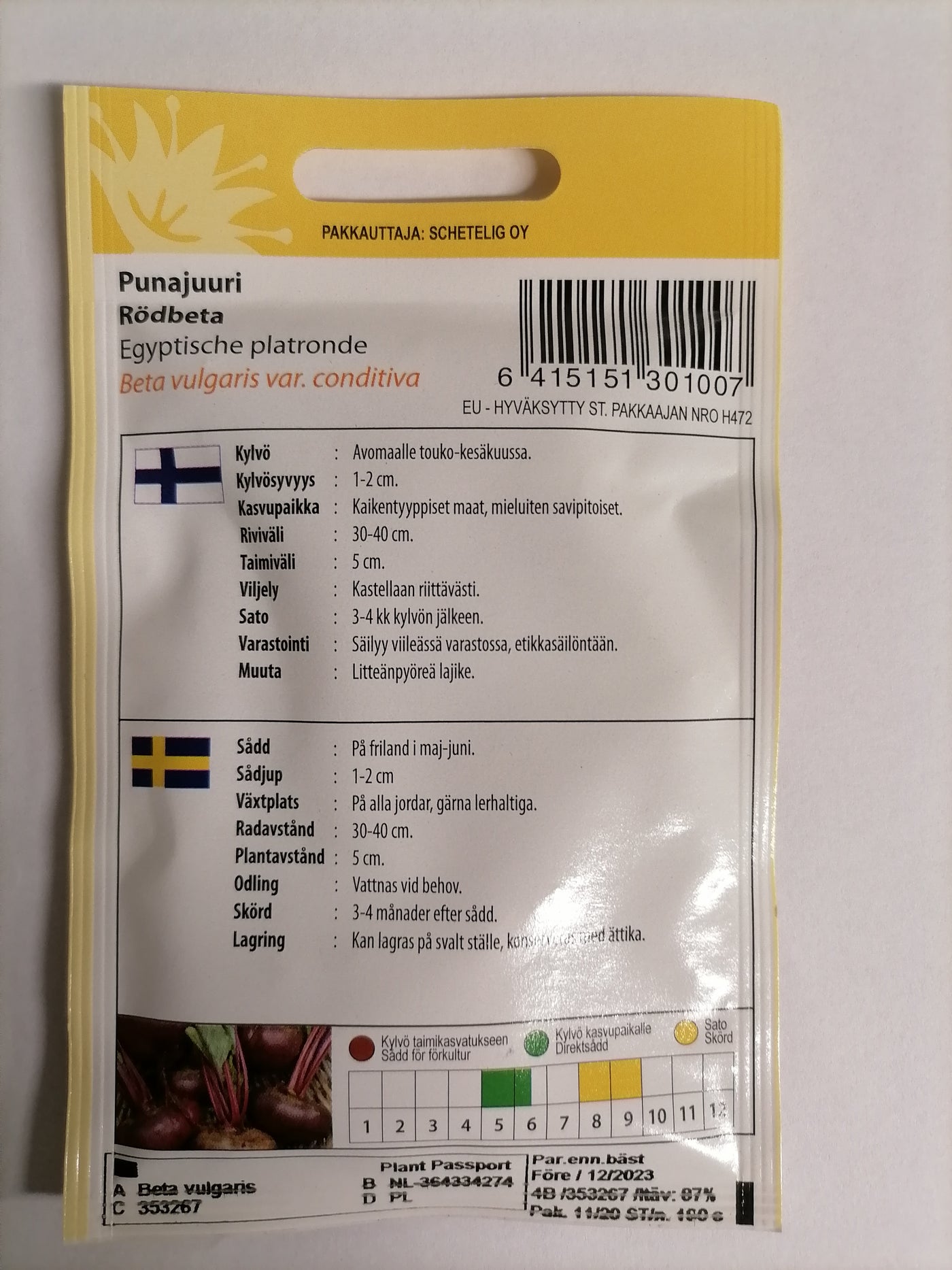 1 pss Punajuuri Egyptiläinen