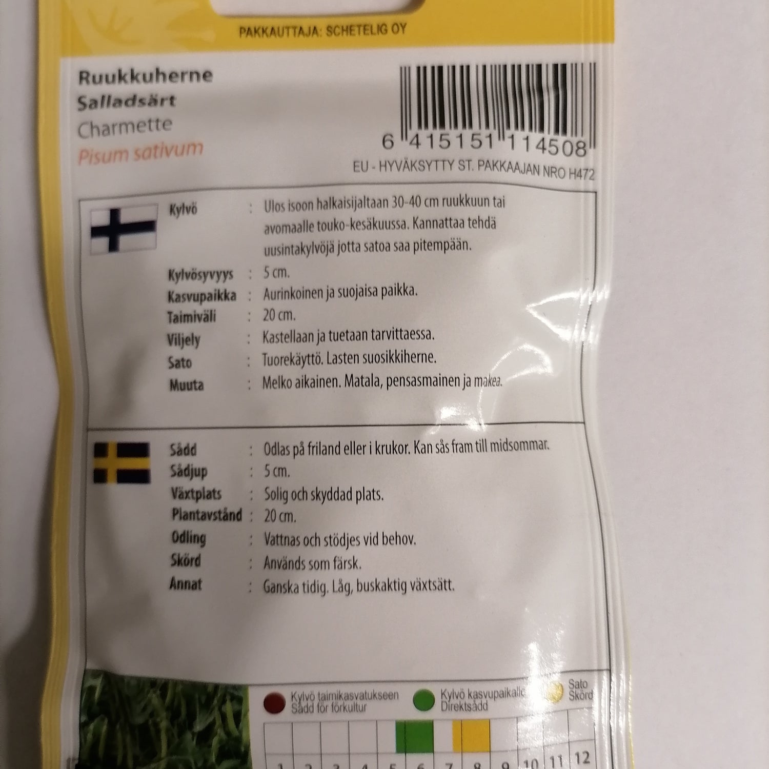 1 pss Ruukkuherne Charmette