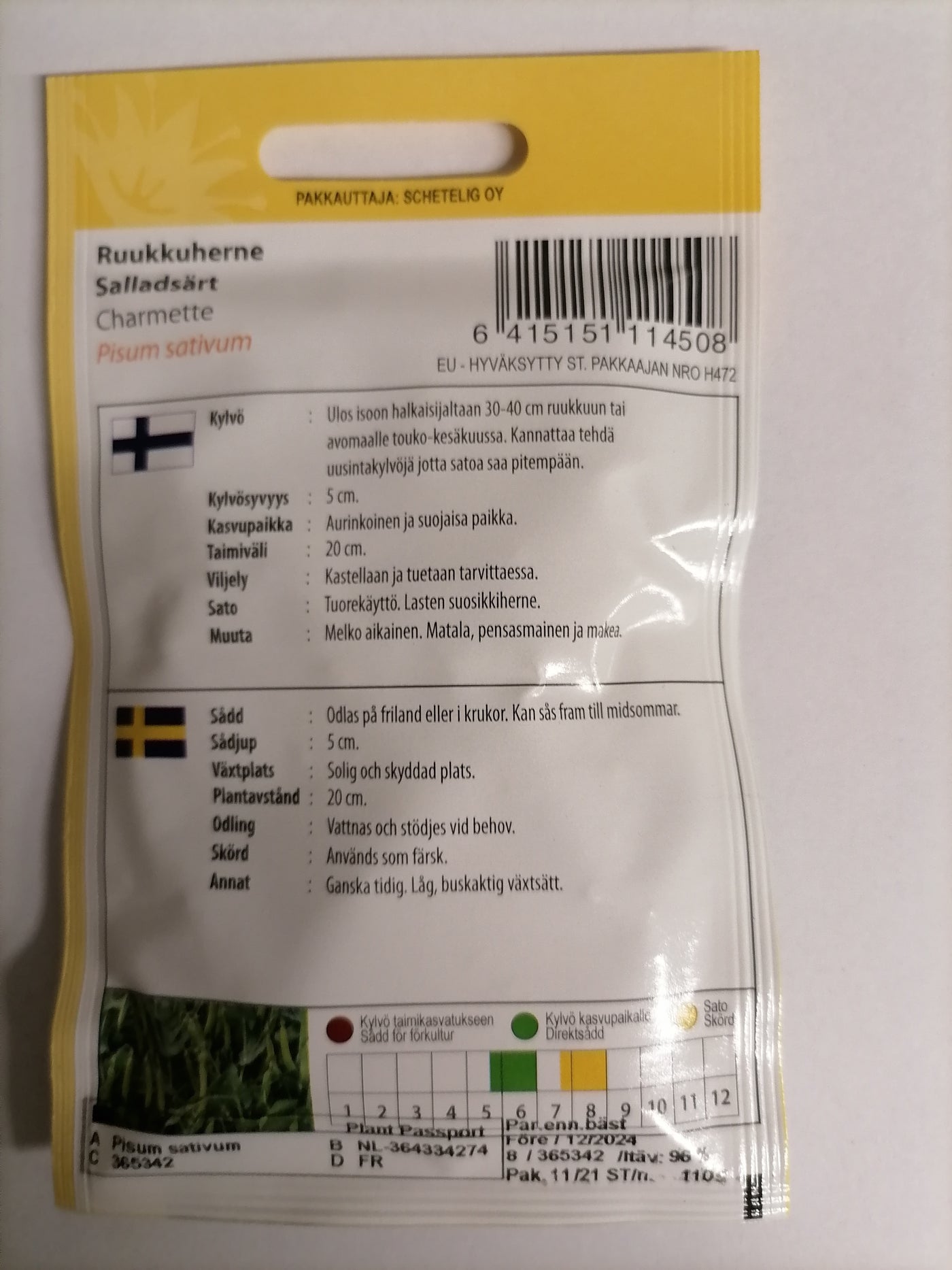1 pss Ruukkuherne Charmette