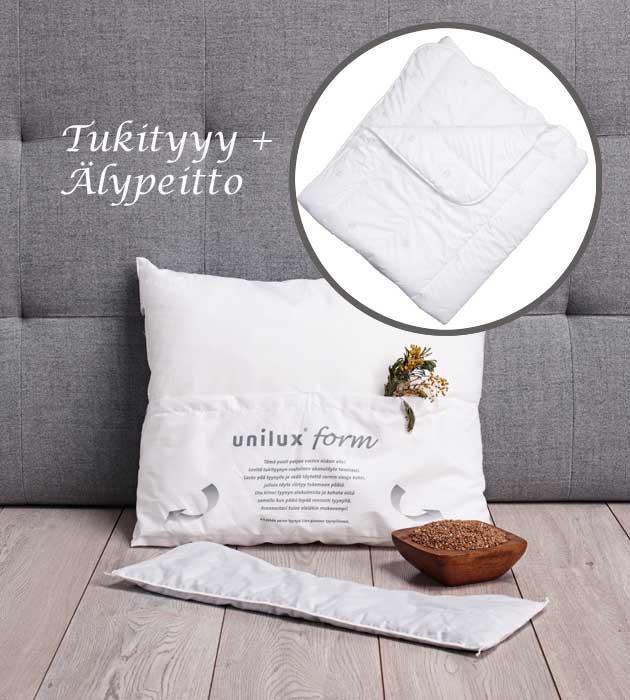 2 kpl Tukityyny + 2 kpl Älypeite
